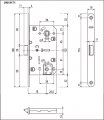 B01102.50.42 Замок межкомнатный (тех. упак.) WC AGB MEDIANA EVOLUTION (бронза)