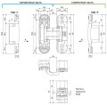 E30200.03.12 Петля скрытой установки AGB ECLIPSE 2.0 (ант. бронза) + комплект накладок