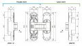 E30200.85.F9 Петля скрытой установки AGB ECLIPSE 2.2 (матовый графит) + комплект накладок
