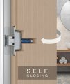 E39000.03.34 Петля скрытой установки AGB ECLIPSE SELF 3.2 (матовый хром) + комплект накладок