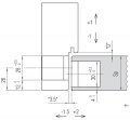 KUBICA HYBRID K6360 38CM BR петля скрытая универсальная асимметричная, цвет БРОНЗА (60 kg)