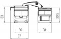 KUBICA HYBRID K6360 45CM BI петля скрытая универсальная асимметричная, цвет БЕЛЫЙ (60 kg)