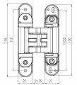 KUBICA K2760CM DXSX, NS петля скрытая универсальная МАТОВЫЙ НИКЕЛЬ (60 kg)