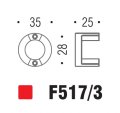 Ручка кнопка модерн COLOMBO DESIGN F517/3-CR полированный хром
