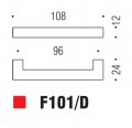 Ручка скоба модерн COLOMBO DESIGN F101D-NM матовый черный 96 мм