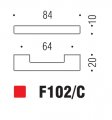 Ручка скоба модерн COLOMBO DESIGN F102C-CM матовый хром 64 мм