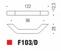 Ручка скоба модерн COLOMBO DESIGN F103D-NM матовый черный 96 мм