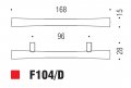 Ручка скоба модерн COLOMBO DESIGN F104D-CR полированный хром 96 мм
