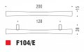 Ручка скоба модерн COLOMBO DESIGN F104E-CR полированный хром 128 мм