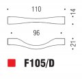 Ручка скоба модерн COLOMBO DESIGN F105D-CM матовый хром 96 мм
