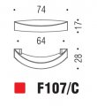 Ручка скоба модерн COLOMBO DESIGN F107C-CM матовый хром 64 мм
