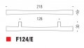 Ручка скоба модерн COLOMBO DESIGN F124E-CR полированный хром 128 мм