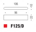 Ручка скоба модерн COLOMBO DESIGN F125D-NM матовый черный 96 мм