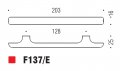 Ручка скоба модерн COLOMBO DESIGN F137E-NM матовый черный 128 мм